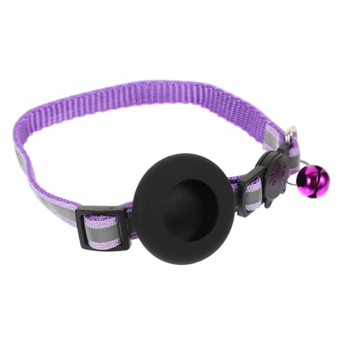 PRETYZOOM Katzenhalsband Halsband für kleine Hunde Air-Tag-Haustier Kleiner Kragen winziger Kragen abbrechbarer Anti-Verlust-Kragen Abreißhalsband für Haustiere reflektierend Nylon Violett von PRETYZOOM