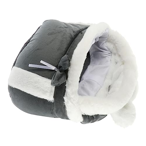 PRETYZOOM Katzenrucksack Filz Katzenhöhle Flauschiges Katzenbett Katzenzeltbett Plüsch Haustierbett Katzentransportbox Für Den Winter Tragbares Katzenhaus Die Katze Heizkissen Stoff Reisen von PRETYZOOM