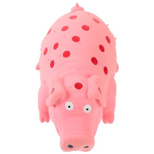 PRETYZOOM Schweineförmiges Kauspielzeug Für Hunde Quietschendes Spielzeug Naturlatex-Hundespielzeug Gepunktetes Kauspielzeug Für Hunde Sound Quietscher Grunzendes Hundespielzeug Für von PRETYZOOM