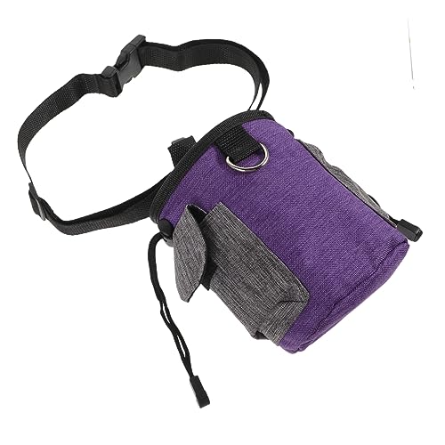 PRETYZOOM Snackpaket Für Haustiere Leckerlibeutel Für Hunde Tasche Für Hundespaziergang Trainingstasche Für Hunde Hundetasche Zum Gassigehen Gewidmet Oxford-Stoff Violett Snackregal von PRETYZOOM