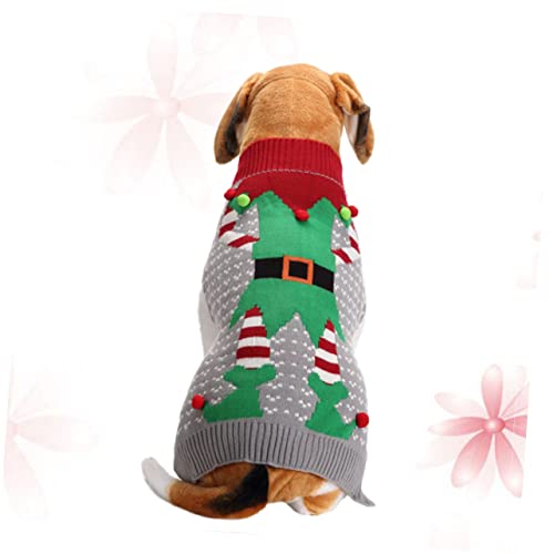 PRETYZOOM Katze Weihnachtspullover Welpenpullover Clown Haustier Pullover Weihnachtspullover für Haustiere Kleider Kleiner Hundepullover Weihnachtskleidung für Haustiere Hündchen Plüschkugel von PRETYZOOM