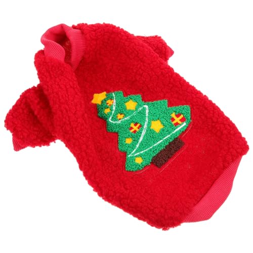 PRETYZOOM Welpe Weihnachten Haustier Weste Fleece Hund Katze Pullover Kalten Tag Hundejacke Warmes Tuch Welpenkleidung von PRETYZOOM