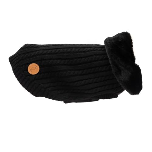 Preziosi Pet Warmer Pullover für Hunde, Komfortpullover, mittlere Größe, klein 35 cm, Klettverschluss am Hals, Loch für Leine, Tierbekleidung, Elegantes Kleid für Partys von PREZIOSI PET