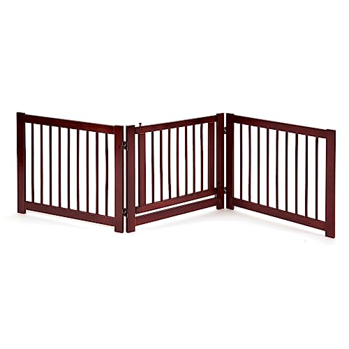 PRIMETIME PETZ 360 Configurable Dog Gate with Door – Indoor Freestanding Walk Through Wood Pet Gate von PRIMETIME PETZ