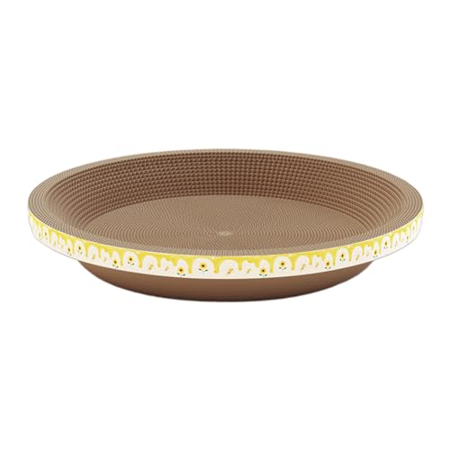 Cat Scratch Bowl, Cat Scratcher Cardboard, Oval Corrugated Scratch Pad, Dog Scratch Pad, Pet Nail File Board for Cats Indoor Grind Claws Rest and Play Cats von PRIMUZ