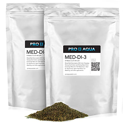 PRO+AQUA DI Resin Ersatzmine, Enteionisierung, Farbwechsel, Premiumqualität, TDS-Filtration, Aquarien, fleckenfrei, 6 l von PRO+AQUA