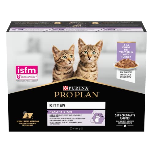 PRO PLAN CAT Wet NutriSavour Delicate mit Soße, 850 g, 4 Stück, insgesamt 40 Beutel von PRO PLAN CAT