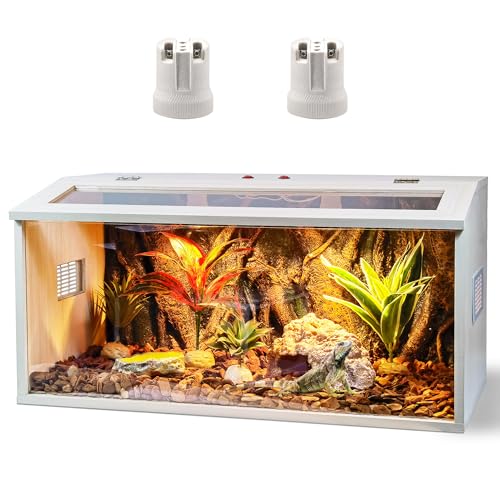 Bartagamen-Tank für Reptilien, Schlangenbecken, Reptilien-Terrarium, eingebaute Leuchten mit Schalter, 81,3 x 40,6 x 40,6 cm (L x H x T) von PROLEE