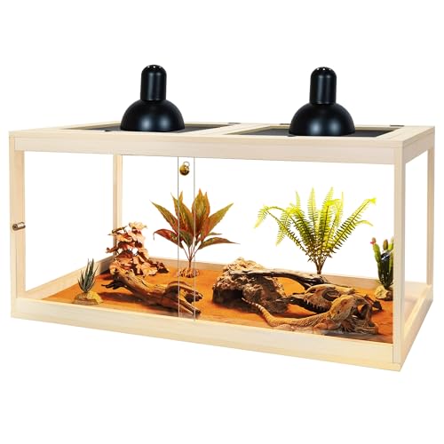 Prolee Reptilien-Terrarium, 81,3 cm, Eidechsen-Tank, Bartdrachen-Tank mit Metallgitter-Dachtür, Schlangen-Tank mit Schloss-Design, 81,3 cm Länge von PROLEE