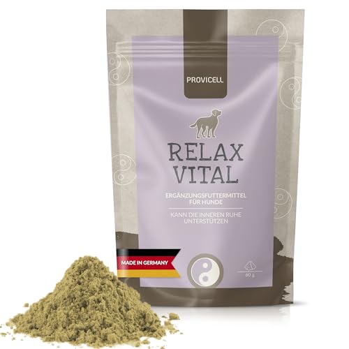 PROVICELL RelaxVital Pulver 60 g | Beruhigungsmittel für Hunde I Natürliche Entspannung mit Baldrian und Melisse I Mit Tierärzten in Deutschland entwickelt von PROVICELL