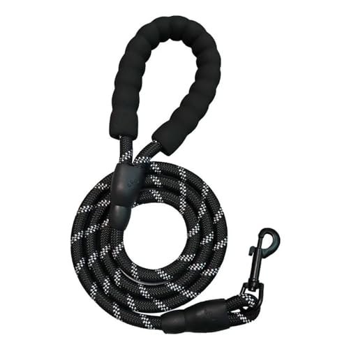 Hunde-Abschleppseil, reflektierendes Haustier-Hunde-Abschleppseil, Hundeseil, Hundekette, rundes Seil, Butler-Hand-Abschleppgurt, Hundeleine(Black,1.2M) von PRPRP