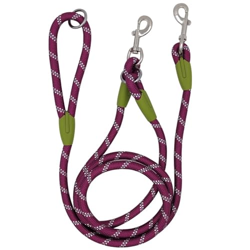 Hundeschleppseil, reflektierende Nylonleinen, Haustier-Hundekette, Zugseil, Leinen for Laufen mit freien Händen, Seilkette for kleine und große Hunde, Hundeleine(Purple) von PRPRP