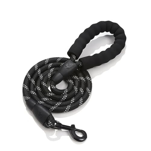 Trainingsleine for Hunde, Trainingsseil, Starke Hundeleine, Haustierleinen, reflektierende Leine for kleine, mittelgroße und große Hundeleine, Drag Pull Tow, Golden Retriever Hundeleine(Black,200CM) von PRPRP