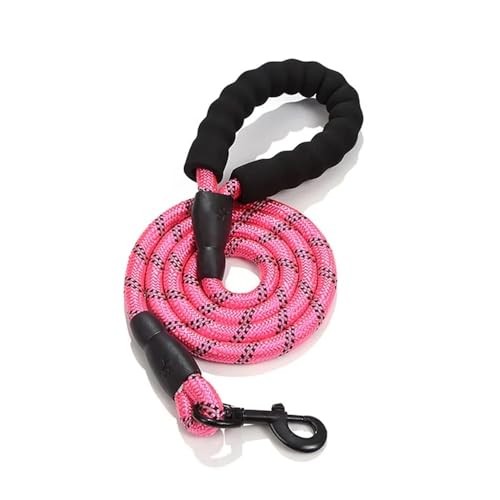 Trainingsleine for Hunde, Trainingsseil, Starke Hundeleine, Haustierleinen, reflektierende Leine for kleine, mittelgroße und große Hundeleine, Drag Pull Tow, Golden Retriever Hundeleine(Pink,150CM) von PRPRP