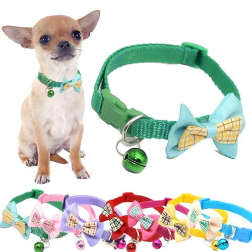 Hundehalsband mit Fliege und Glöckchen, für Mädchen, Kätzchen, Glöckchen, Nylon, Fliege, weiblich, Katzenhalsband, Kunststoffschnalle, für XXS, XS, XS von PSPORT