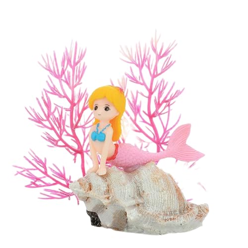 PTILSERY Aquarien Blond Girl Landschaft Versteck Aquarien Dekorationen Kunst Terrarium Lebensraum Ornamente von PTILSERY