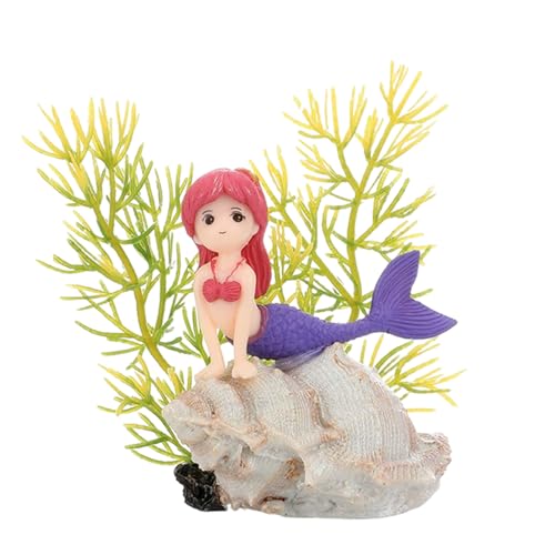 PTILSERY Aquarien Blond Girl Landschaft Versteck Aquarien Dekorationen Kunst Terrarium Lebensraum Ornamente von PTILSERY