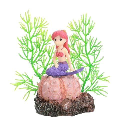 PTILSERY Aquarien Blond Girl Landschaft Versteck Aquarien Dekorationen Kunst Terrarium Lebensraum Ornamente von PTILSERY