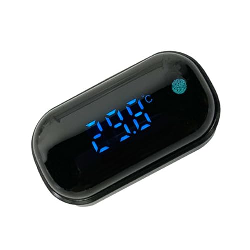 PTILSERY LED-Thermometer für Aquarien, kleine Größe, Temperaturmessgerät, Alarm mit LED-Bildschirm zum Aufkleben für Aquarien von PTILSERY