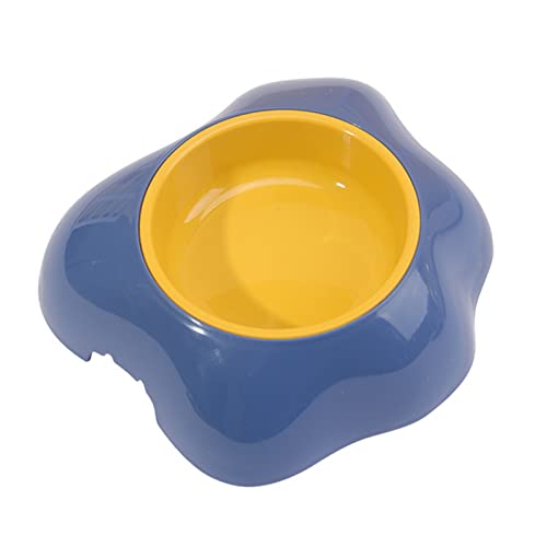 PTILSERY Rutschfeste Unterseite Haustier Hunde Katze Schalen Eigelb Form Langsames Füttern Fressen Wassernapf zum Füttern von Welpen Indoor Food Dish Eigelb Form Futternapf Blau von PTILSERY