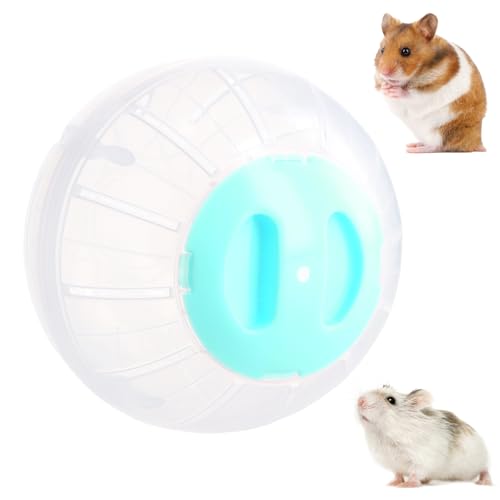 Hamsterball, Hamsterrad Übungsball Kunststoff, Gymnastikball Hamster, Hamsterball Groß 14,5cm, Hamster Run Ball, Hamsterkugel für Zwerghamster, Rennmaus, Meerschweinchen, Pet Jogging Spielen (Blau) von PTJJXA