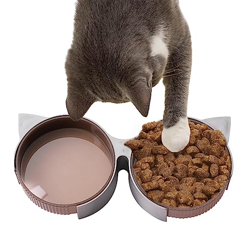 Katzenfutter- und Wassernapf-Set - Puppy Dishes Doppelte Futternäpfe für Katzen,Haustierbedarf für Katzen und Hunde, Katzenspendernäpfe für Futter, Wasser, Leckerli und Snacks von PUCHEN