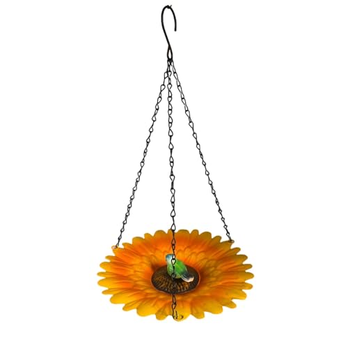 PUCHEN Metall Eisen Sonnenblumen Feeder Sonnenblumen Form Vogel Feeder Vogel Bad Feeder Schüssel Für Outdoor Blume Vogel Fütterung Tablett Garten Dekorationen von PUCHEN