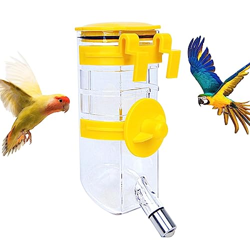 PUCHEN Vogelkäfig-Wasserspender - Vogel-Wassernapf, Vogelkäfig-Futterstation - Papageien-Wasserspender, 350 ml Trinkflasche für Papageien, Vögel, Meerschweinchen, Eichhörnchen von PUCHEN