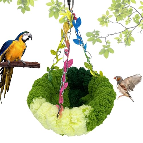 Warmes Bett für Papageien, warmes Kissen, Bett für Papageien, Vogelbett, Nest zum Aufhängen für Sittiche, Lovebirds kleine Vögel, Vogelversteck Haus Zubehör von PUCHEN