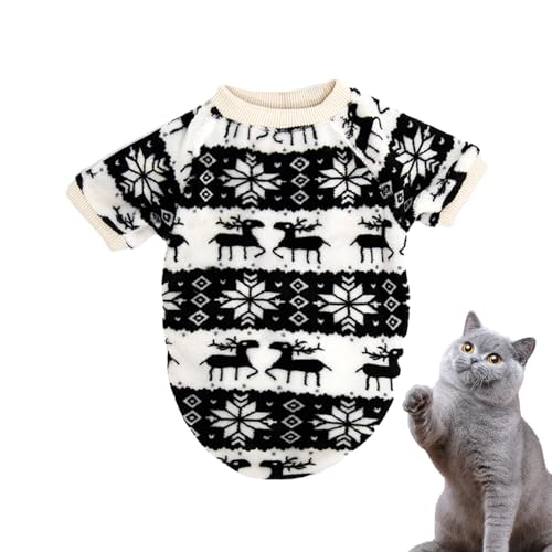 Plüsch Welpen Pullover Weihnachten Hautfreundliche Haustier Pullover Festliches Partyzubehör für Spaziergänge, Themenparty, Weihnachtsreise, Foto-Requisiten, Weihnachtsfeier von PUCHEN