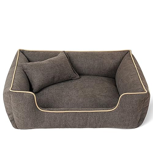 PUIOKA Orthopädisches Hundebett, mittelgroß, bequemes Hundeschlafsofa, hohe Seite, abnehmbar und waschbar von PUIOKA