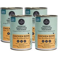 PUJA Premium Nassfutter Chicken Bowl für Hunde 4x400g von PUJA