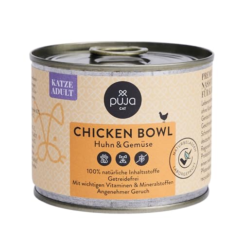 PUJA Premium Nassfutter für Katzen - feine Chicken Bowl 200g katzenfutter trocken 7kg Perfect granata pet Thrive katzenfutter katzenfutter granatapet IAM Vet Concept katzenfutter von PUJA