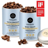 PUJA Doppelt Fit Snacks Vitality Teeth + Body für Katzen 2x150g von PUJA