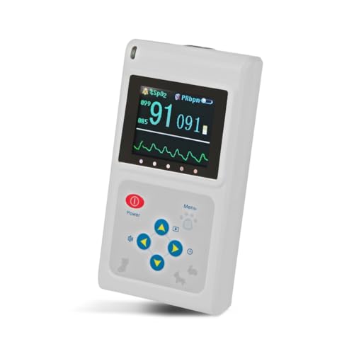 Pulox Pulsoximeter PO-600VET - Veterinär Oximeter zur Messung von SpO2 und Puls bei Tieren - für Tierarzt, Tierklinik und Heimgebrauch von PULOX