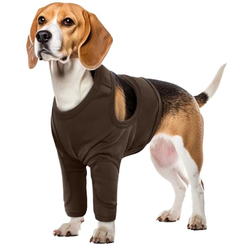 Ellenbogenbandage für Große Hunde, Bandage Hund Vorderbein Dog Recovery Sleeve Op Body Hund nach der Operation(Braun, XL) von PUMYPOREITY