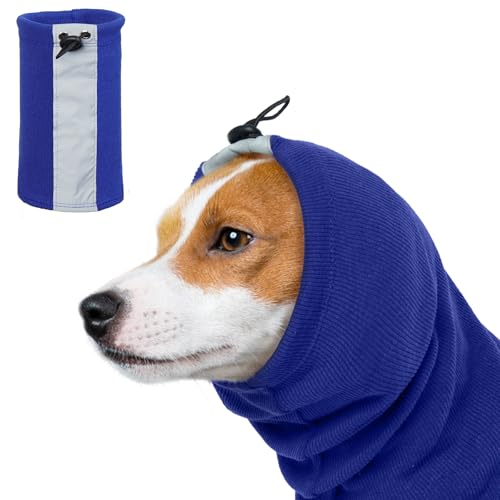 Gehörschutz Hund Silvester, Hundeohr Muffs Noise Hundemütze Winter Ohrenschützer für Hunde Fleece Hundekopfhörer Kleine Hunde Sturmhaube Hundeschal Kleine Hunde(Blau, S) von PUMYPOREITY