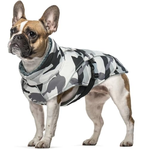 Hunde Wintermäntel, Hundepullover Kleine Hunde Hundejacke Fleece wasserdichte Kleine Hunde Winterweste Hundepullover Fashion Sports Hundemantel(Camouflage, S) von PUMYPOREITY