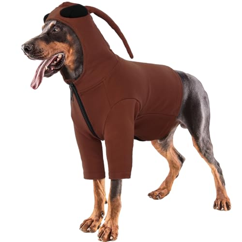 Kapuzenpullover Hund, Hunde Hoodie Kapuzen Hund Kleidung Hundepullover Halloween Hundekostüm Große Hunde Hundebody Nach Op Hundejacke Warme Party Cosplay Bekleidung für Hunde(L) von PUMYPOREITY