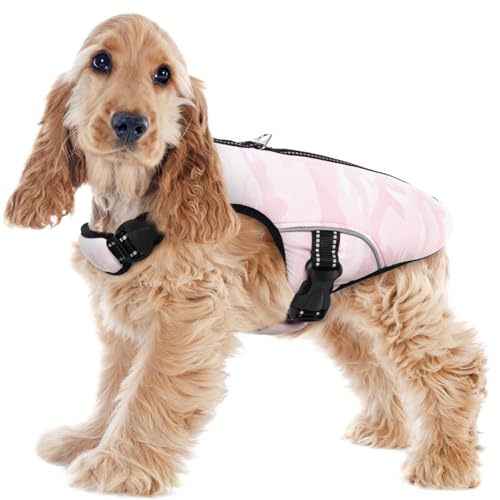 Kühljacke Hund, Hund Sommer Kühlweste Kühlung für Hunde Kühlweste für Große Hunde Kühlmantel für Hunde Hundejacke Sommer(Rosa, L) von PUMYPOREITY