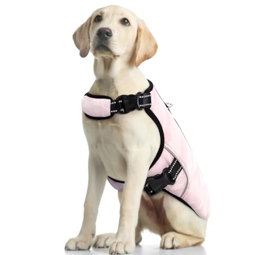 Kühlweste für Hunde, Hundekühlungsmantel Sommer Sicherheitsweste Atmungsaktive & Reflektierende für Klein Mittlere Große Hunde Kühljacke Aktivitäten Draußen Wandern Training(Rosa, 2XL) von PUMYPOREITY