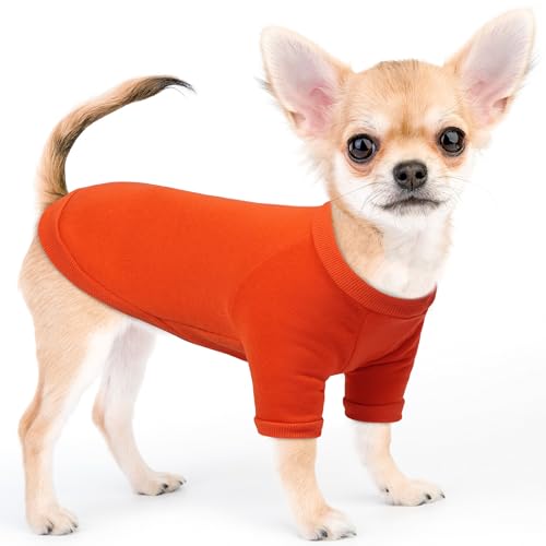 PUMYPOREITY Hunde-Kapuzenpullover, weich, warm, Winter, Orange, Größe L von PUMYPOREITY