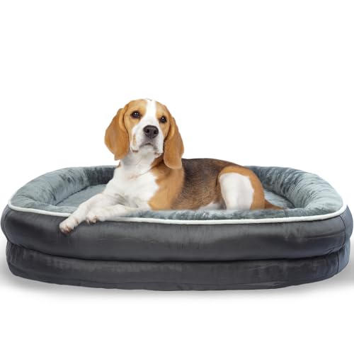 PUMYPOREITY Hundebett Grosse Hunde, Hundekissen Dog Bed Waschbar Hundepolster Hundebett Grosse Hunde Weich Hundebett mit Rutschfester Unterseite(L) von PUMYPOREITY