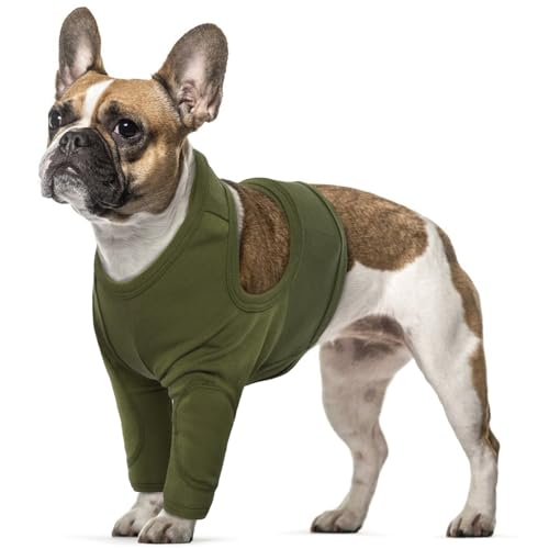 Vorderbeinschutz Hund, Ellenbogenschutz Hund Beinschutz Hund Vorderbein Liegeschwielen Hund Schutz(Armeegrün, M) von PUMYPOREITY