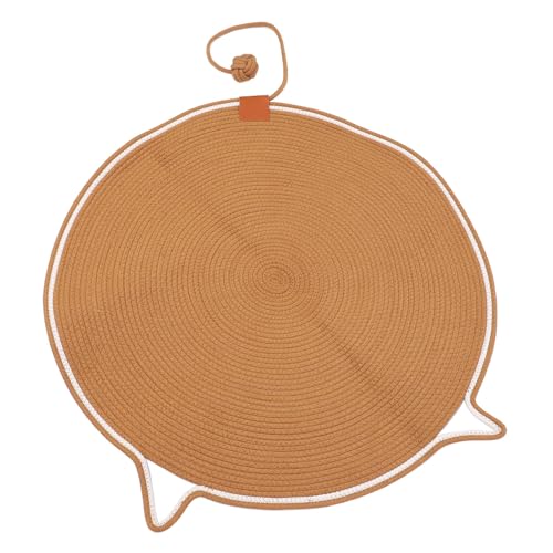 PUNELE 80 cm Baumwollseilkatze Kratzermatte mit Ballspielzeug, Robustes Rundes Design für Möbelschutz, Ideal für Zuhause von PUNELE