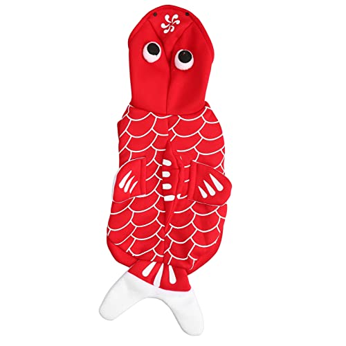 PUNELE Hunde-Fisch-Kostüm, Interessante Halloween-Hundebekleidung für Hunde, Katzen, Cosplay, Goldfisch (S) von PUNELE