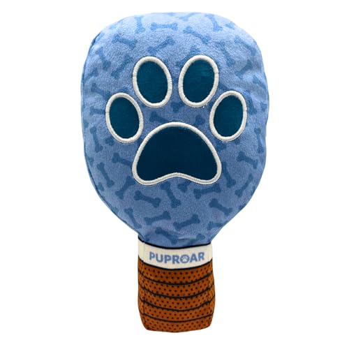 PUPROAR Pickleball Paddle Dog Quietschspielzeug - Lustiges Quietsch- & Knisterpapierspielzeug für Hunde, Perfektes Strumpffüller - Niedliches Weihnachts-Hundespielzeug für sportliche Welpen von PUPROAR