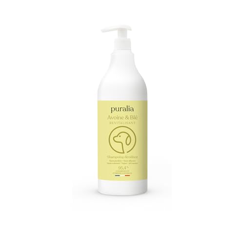 puralia - Hunde-Shampoo, 1 l, 95,4 % natürliche Inhaltsstoffe, Formel auf Basis von Hafer und Weizen von PURALIA