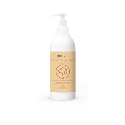 puralia - Hypoallergenes Shampoo für Hunde, 1 l, 97 % natürliche Inhaltsstoffe, Formel auf Basis von Hafer und Calendula von PURALIA