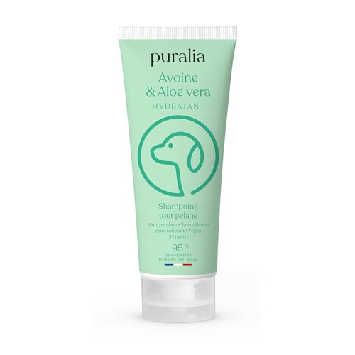 puralia - Shampoo für Hunde 1 l – 95 % natürliche Inhaltsstoffe – Formel auf Basis von Hafer und Aloe Vera von PURALIA
